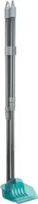 Kotsammler mit Teleskopstange 60-107 cm grau/blau